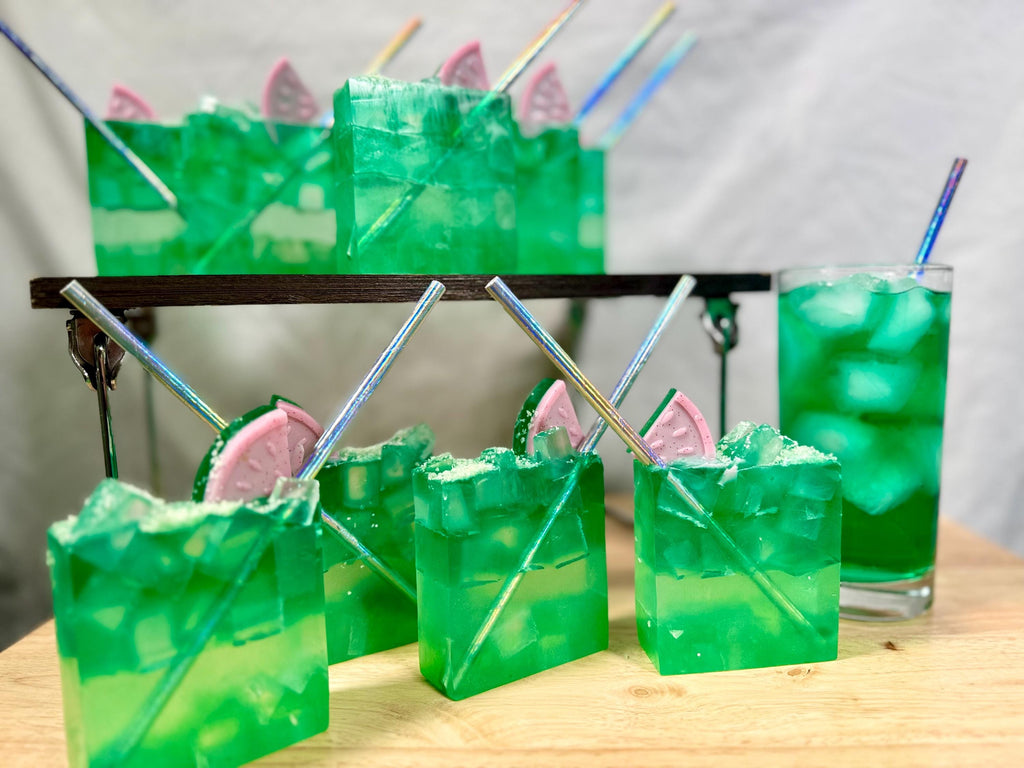 Summer Melon with Salt Rim Handmade Soap Bar