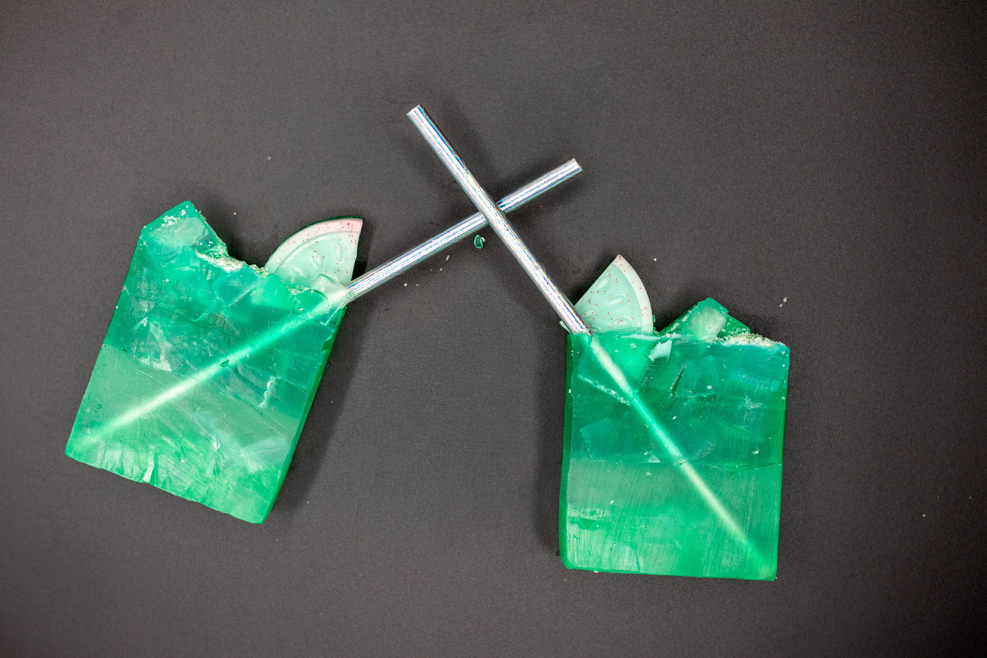 Summer Melon with Salt Rim Handmade Soap Bar