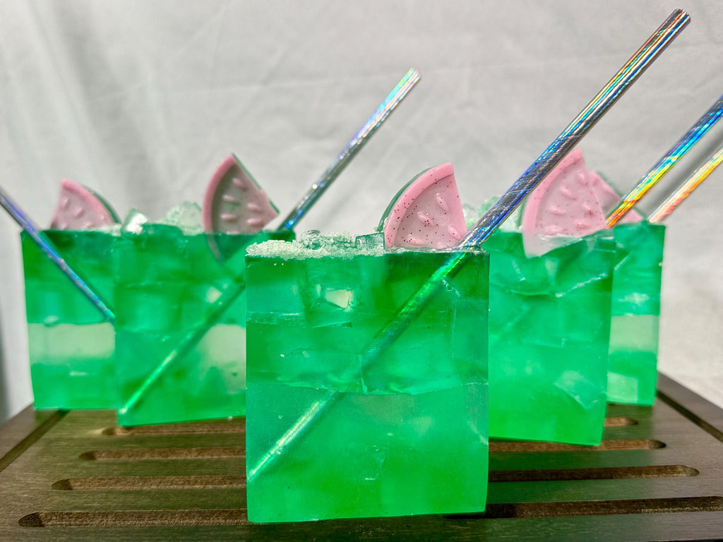 Summer Melon with Salt Rim Handmade Soap Bar