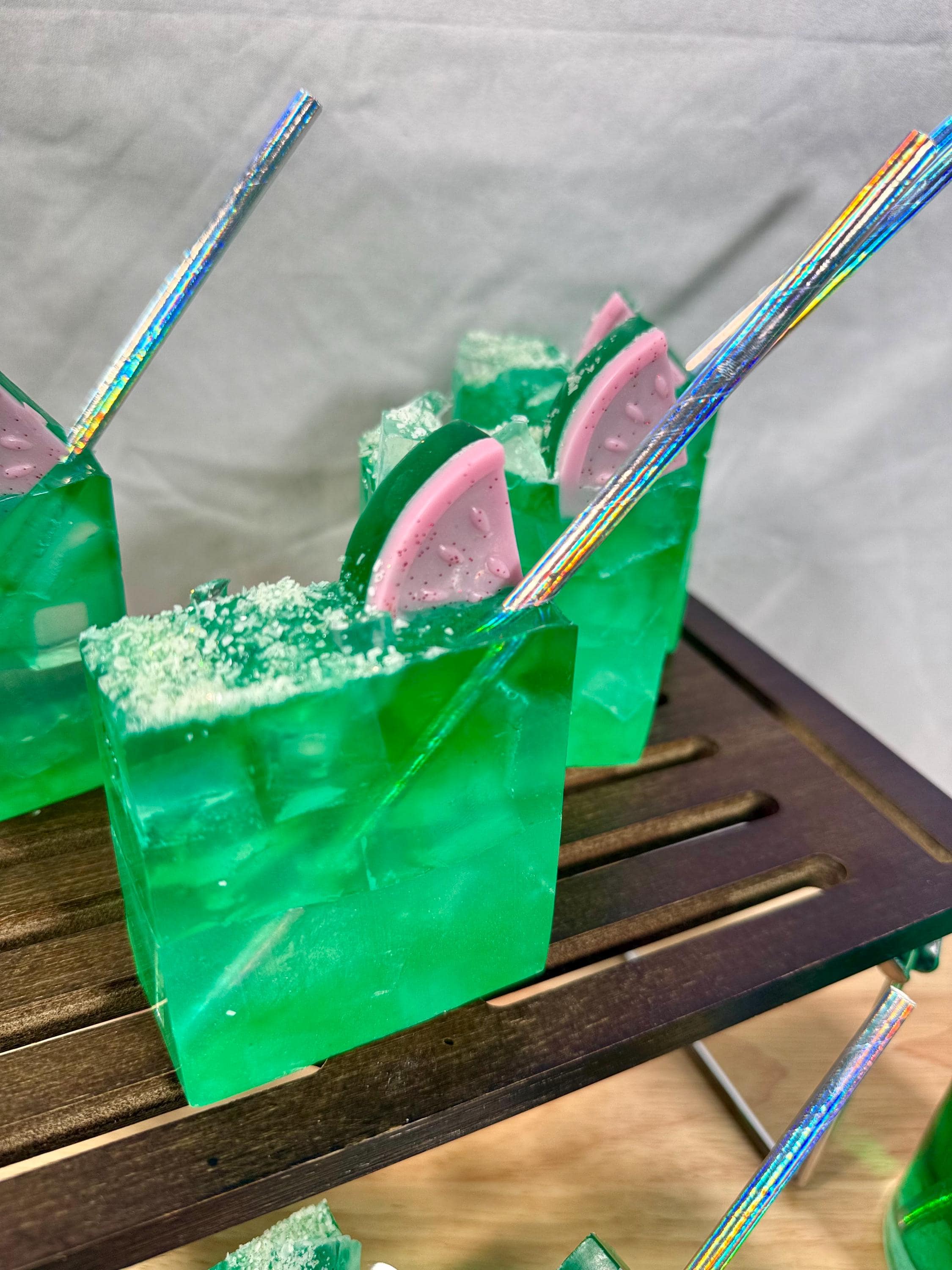 Summer Melon with Salt Rim Handmade Soap Bar